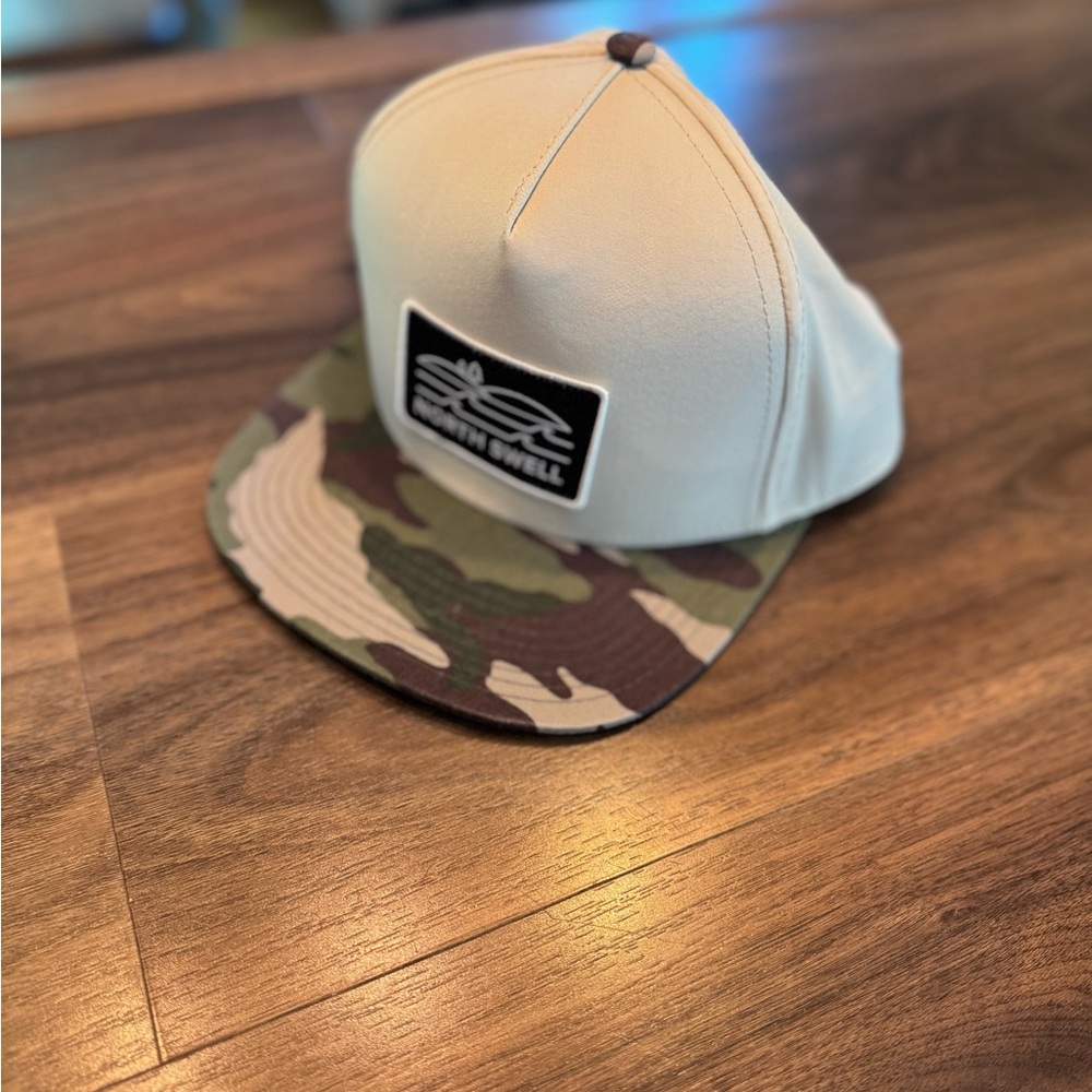 Cream and Camouflage Men's Hat